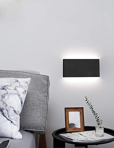 Joosenhouse مصابيح LED جوسنهاوس السوداء للممرات لغرفة النوم 10 واط، حديثة لأعلى وأسفل الدرج، مصابيح جدارية للديكور الداخلي بطول 12 بوصة - Image 4