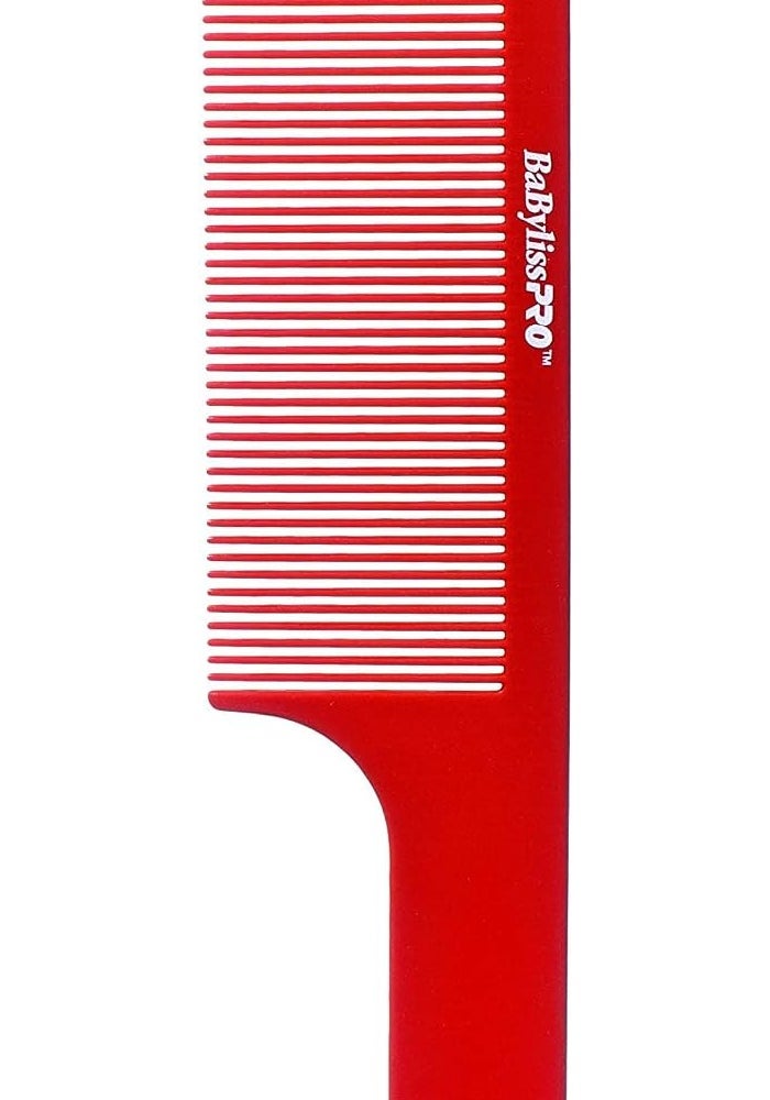 BaBylissPRO Barberology 9 Inch Clipper Comb - Red - Image 1