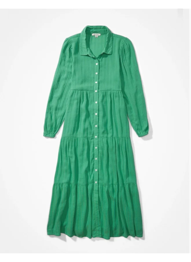 امريكان ايجل AE Button-Up Midi Shirt Dress