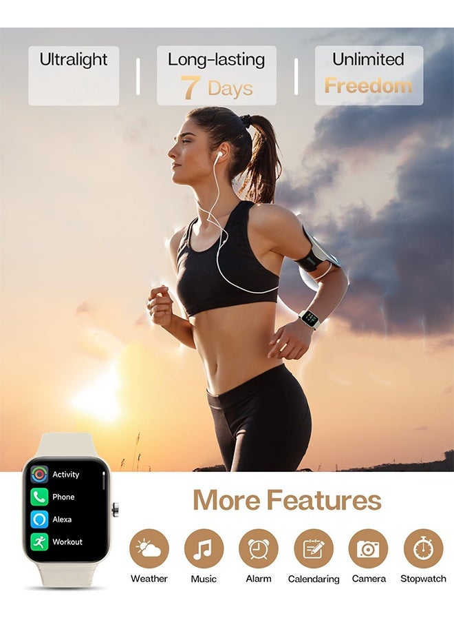 هافن ساعة ذكية M9 Pro، شاشة HD، مكالمات بلوتوث، فرقة الرياضة لمراقبة الصحة، ساعة متعددة الوظائف، متوافقة مع نظام التشغيل iOS و Android - فضية - Image 3