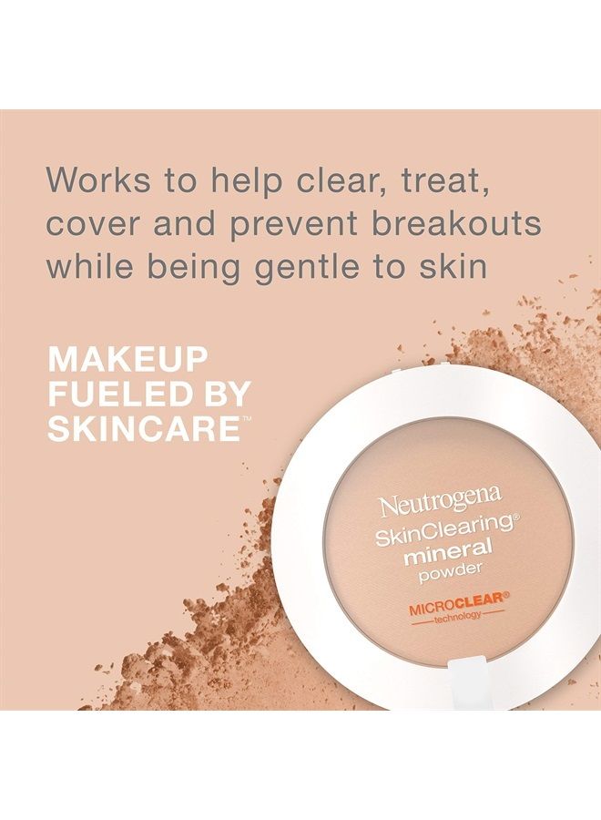 Neutrogena SkinClearing Mineral Acne-Concealing Pressed Powder Compact, Shine-Free & Oil-Absorbing Makeup with Salicylic Acid to Cover, Treat & Prevent Acne Breakouts, Buff 30, .38 oz  - Image 1
