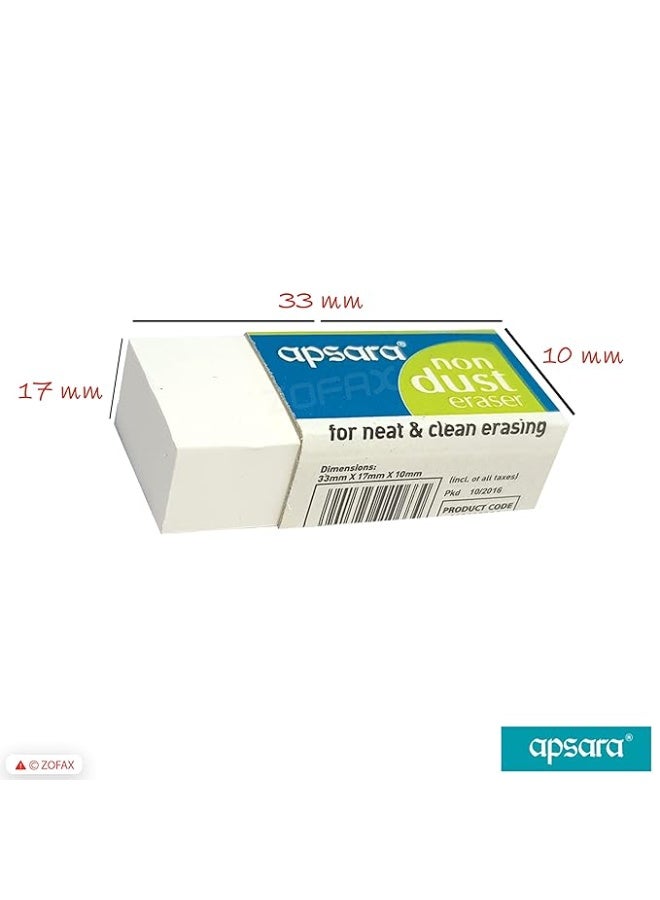 Apsara Non Dust Erasers - Pack of 20 - Image 2