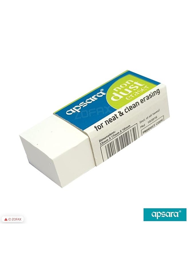 Apsara Non Dust Erasers - Pack of 20 - Image 1