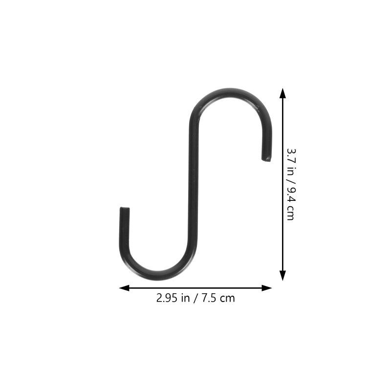 Heavy Duty Iron S Hooks For Hanging Pots Pans Plants Kitchenware Garden 8 Pack - Image 3