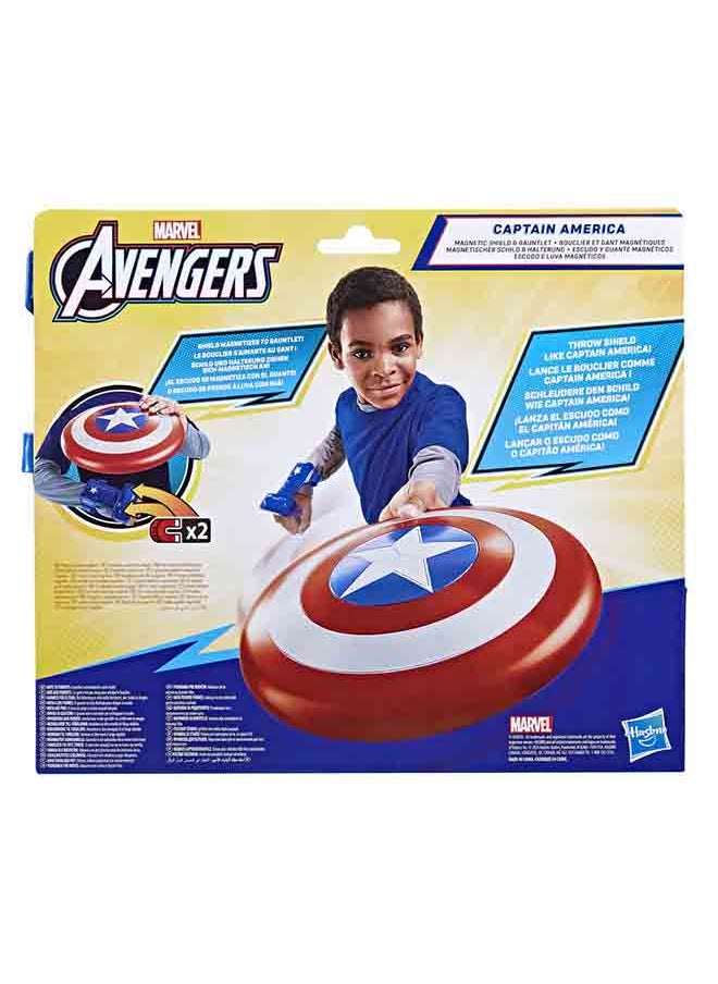 HASBRO - GAMING - Marvel Avengers Captain America Magnetic Shield and Gauntlet Super Hero Costume Toys - Image 1
