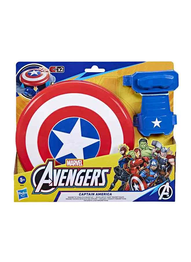 هاسبرو Marvel Avengers Captain America Magnetic Shield and Gauntlet Super Hero Costume Toys