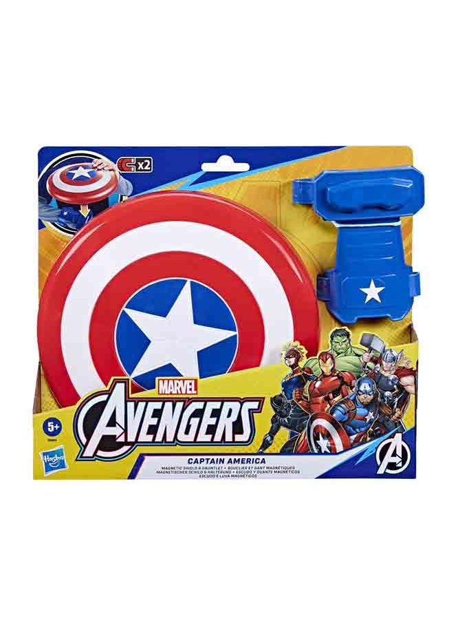HASBRO - GAMING - Marvel Avengers Captain America Magnetic Shield and Gauntlet Super Hero Costume Toys - Image 1