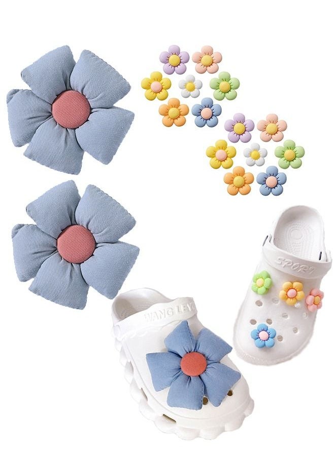 Unique - 16 Pieces Flower decoration shoes Compatible with Beach Shoes and Hole Shoes Suitable for Adults and Children - Image 1