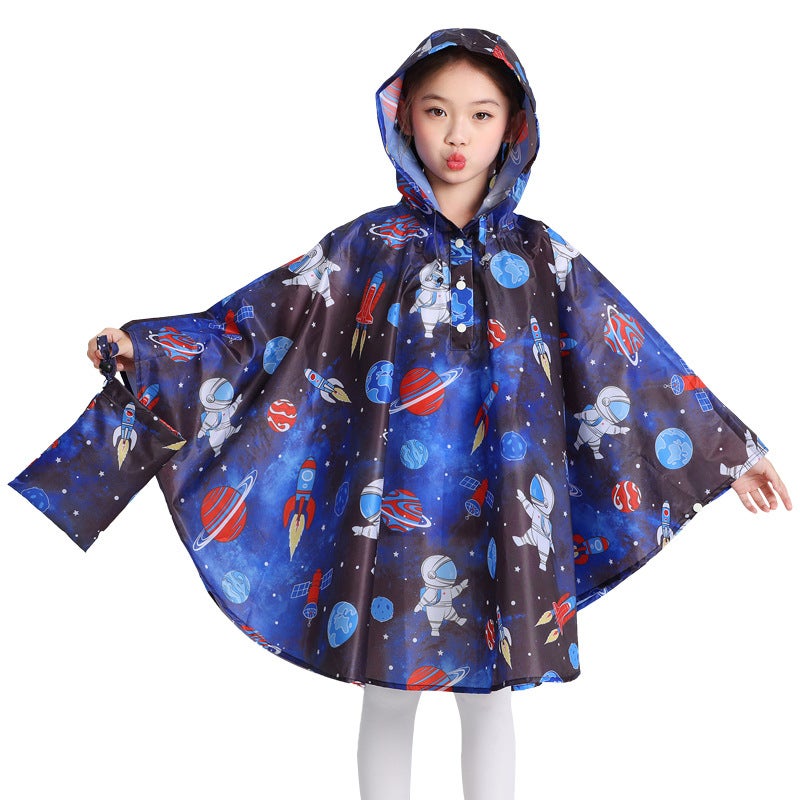 Children'S Printed Thin Cloak Raincoat Children Backpack Kindergarten Boys And Girls One-Piece Delivery - Image 3