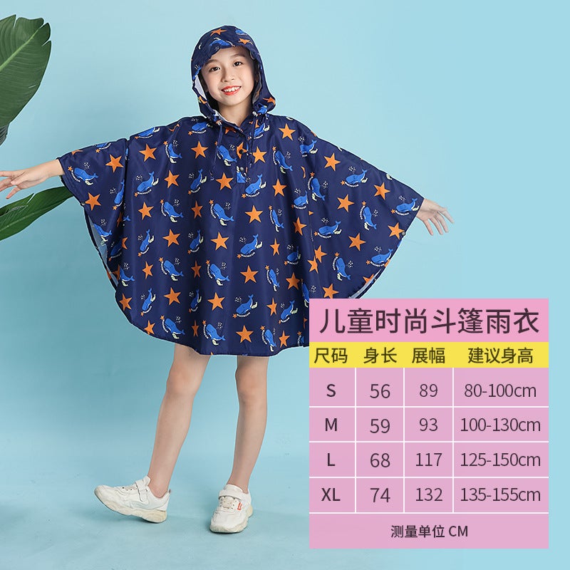 Children'S Printed Thin Cloak Raincoat Children Backpack Kindergarten Boys And Girls One-Piece Delivery - Image 1