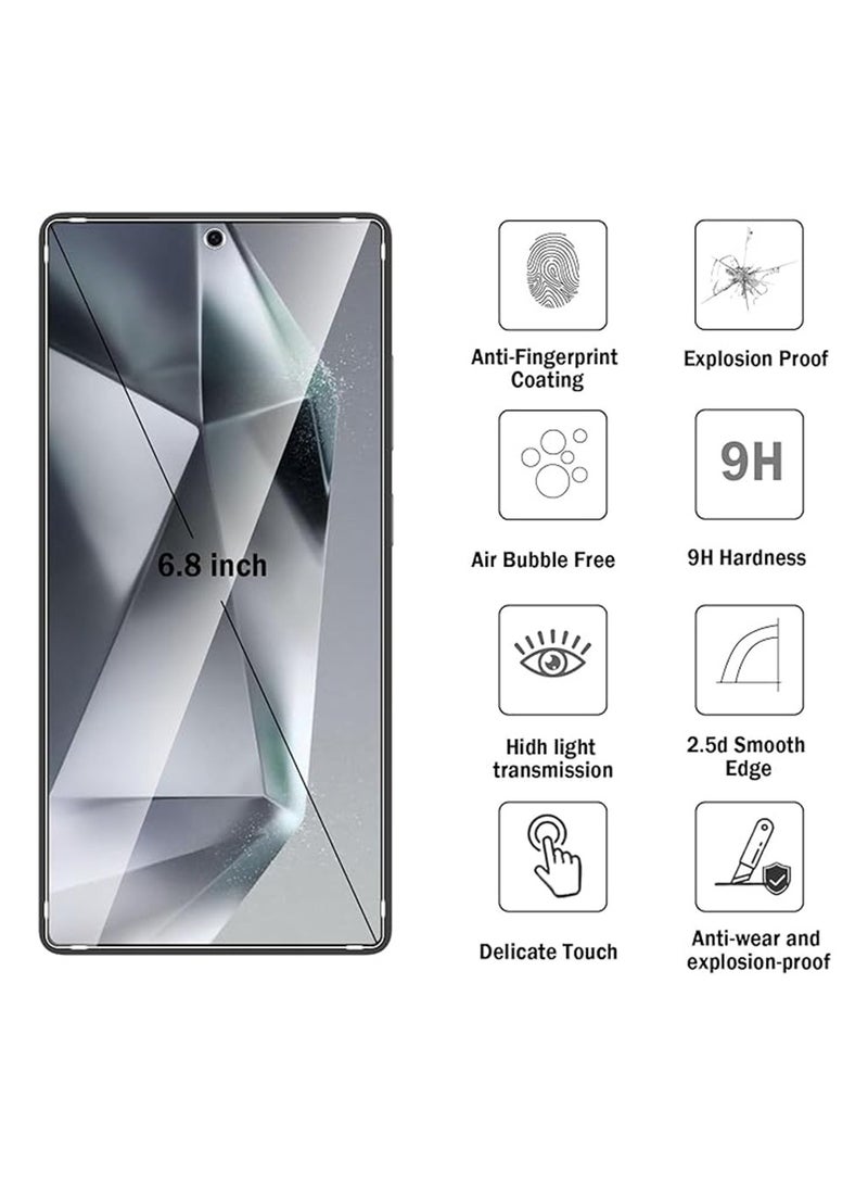 DUSALA 2Pcs Samsung Galaxy S25 Ultra Screen Protector HD Clear Protective for S25 Ultra,3D Curved Upgrade, Easy Installation,Shockproof Durable Bubble Free Accessory - Image 5