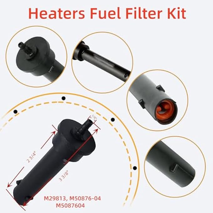 REPLACEMENT FUEL FILTER KIT M50876-04, M29813 FITS REDDY, CO-OP, REMINGTON, MASTER, DESA, CENEX KEROSENE AIR HEATERS (SET OF 2) - Image 3