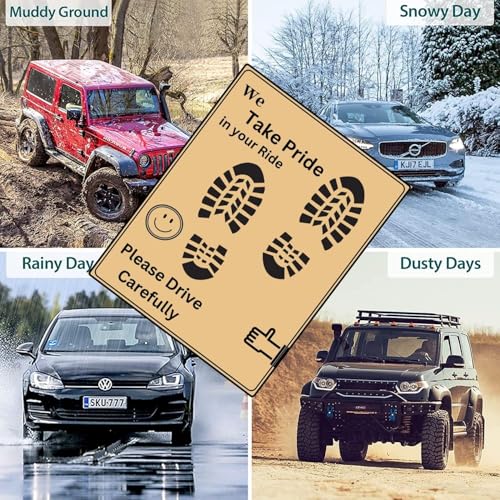 Asryd Car Compatible Disposable Paper Foot Mat, Universal Size, Brown (Pack of 50) - Image 3