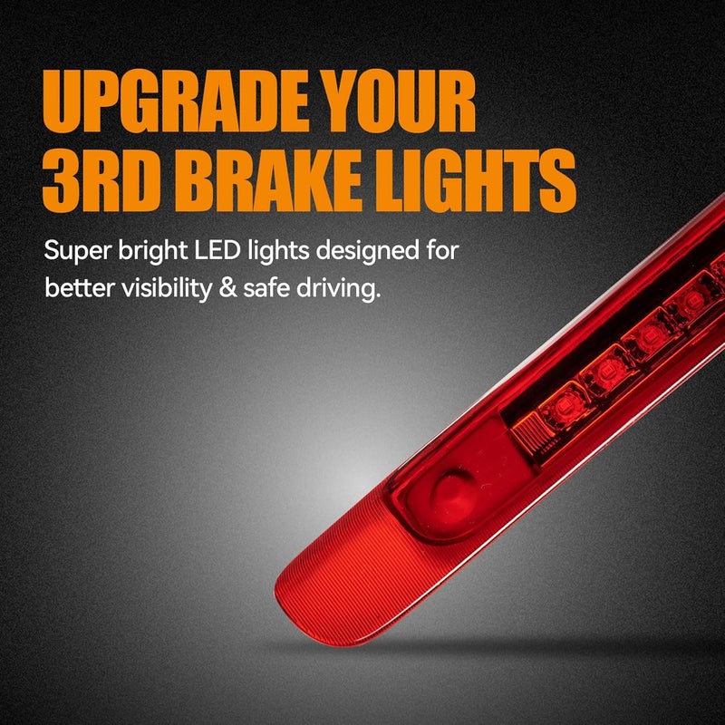 Cxdar Third 3rd Brake Light LED for 1998-2007 Toyota Land Cruiser, High Mount Rear Brake Lights Assembly for 98-07 Toyota Land Cruiser without Spoiler, Waterproof Center Cab Lamp Stop Light (Red) - Image 3