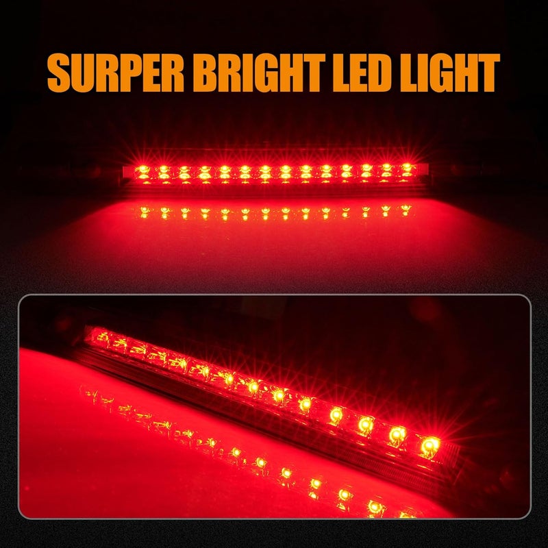 Cxdar Third 3rd Brake Light LED for 1998-2007 Toyota Land Cruiser, High Mount Rear Brake Lights Assembly for 98-07 Toyota Land Cruiser without Spoiler, Waterproof Center Cab Lamp Stop Light (Red) - Image 2