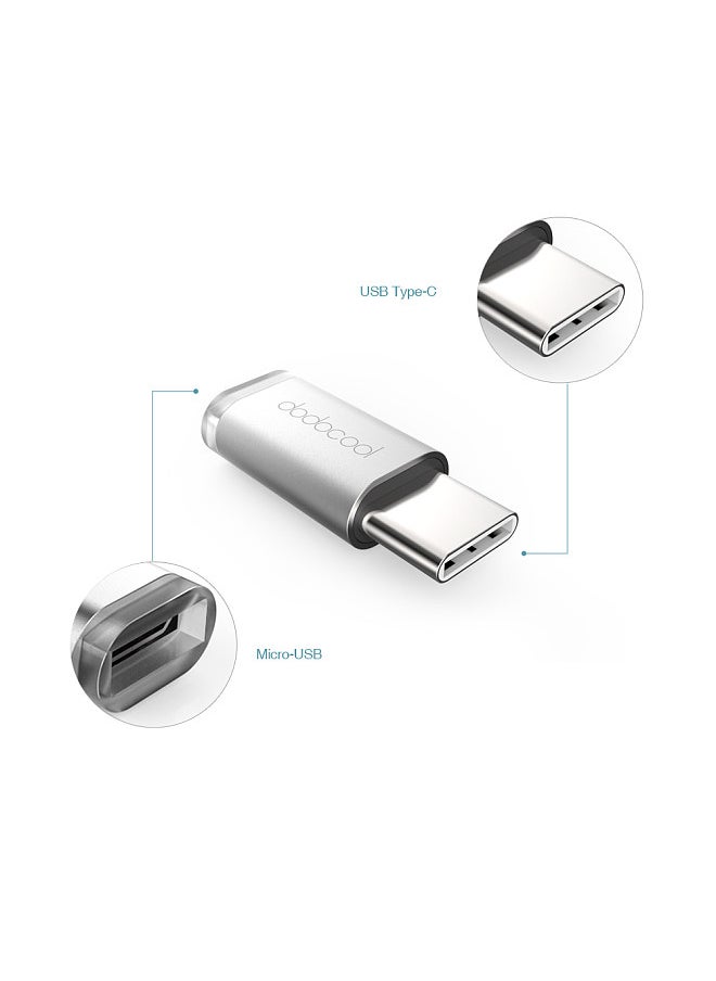 Generic dodocool Mini USB-C to Micro USB Adapter Convert USB Type-C to Micro-USB Connector for MacBook / ChromeBook Pixel / Nexus 5X / Nexus 6P / OnePlus Two / Nokia N1 / Type C Supported Device Silver  - Image 5