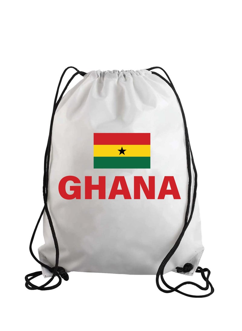 حقيبة أو حقيبة ظهر برباط لكرة القدم من غانا مناسبة للبالغين والأطفال ومحبي الرياضة