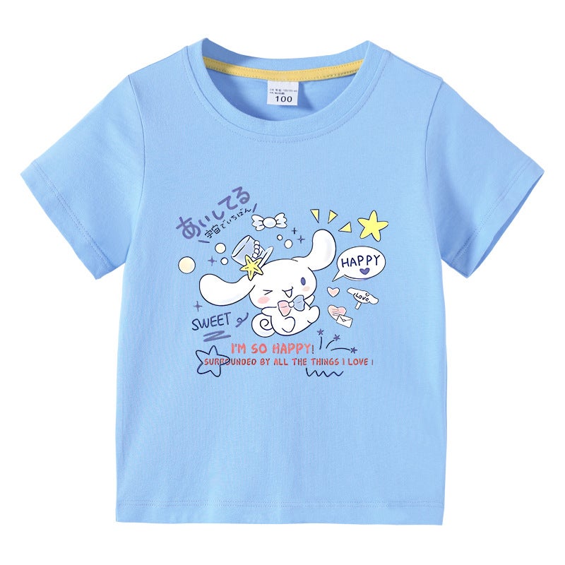 2023 New Children'S Wear Korean Style Children'S Summer Short-Sleeved T-Shirt Boys And Girls Baby Half-Sleeved T-Shirt Top Cotton - Image 2