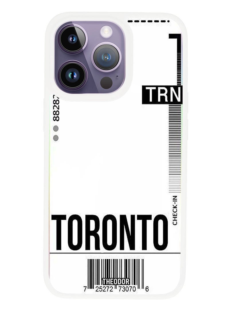 Theodor Protective Case Anti Scratch Shock Proof Cover For APPLE IPHONE 14 PRO MAX Toronto (White Bumper) - Image 1