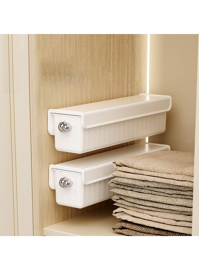 2 Pcs Socks Underwear Wall Mount Drawer Organizer, Switchable 6 Cell Drawer Organizers Self-Adhesive Anti Dust Storage Box for Clothes Socks Lingerie Underwear Ties - Image 4