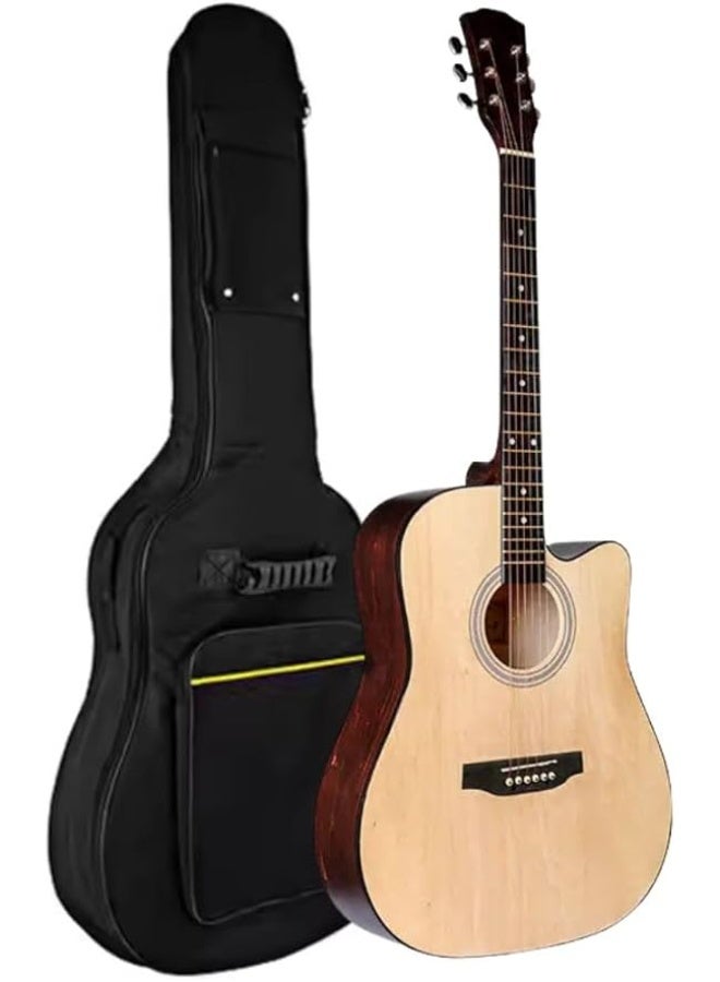 Natural Acoustic 38 Inch Beginners Guitar with Bag