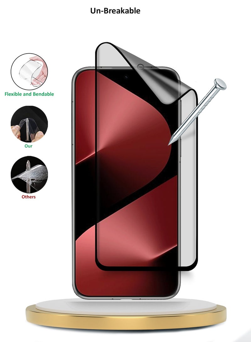 Wtech Huawei Pura 80 Pro 5G 2025 Premium Edge-Pro Matte Ceramic Full Glue Full Cover Matte Flexible Screen Protector (MSGPCN) - Clear/Black - Image 3