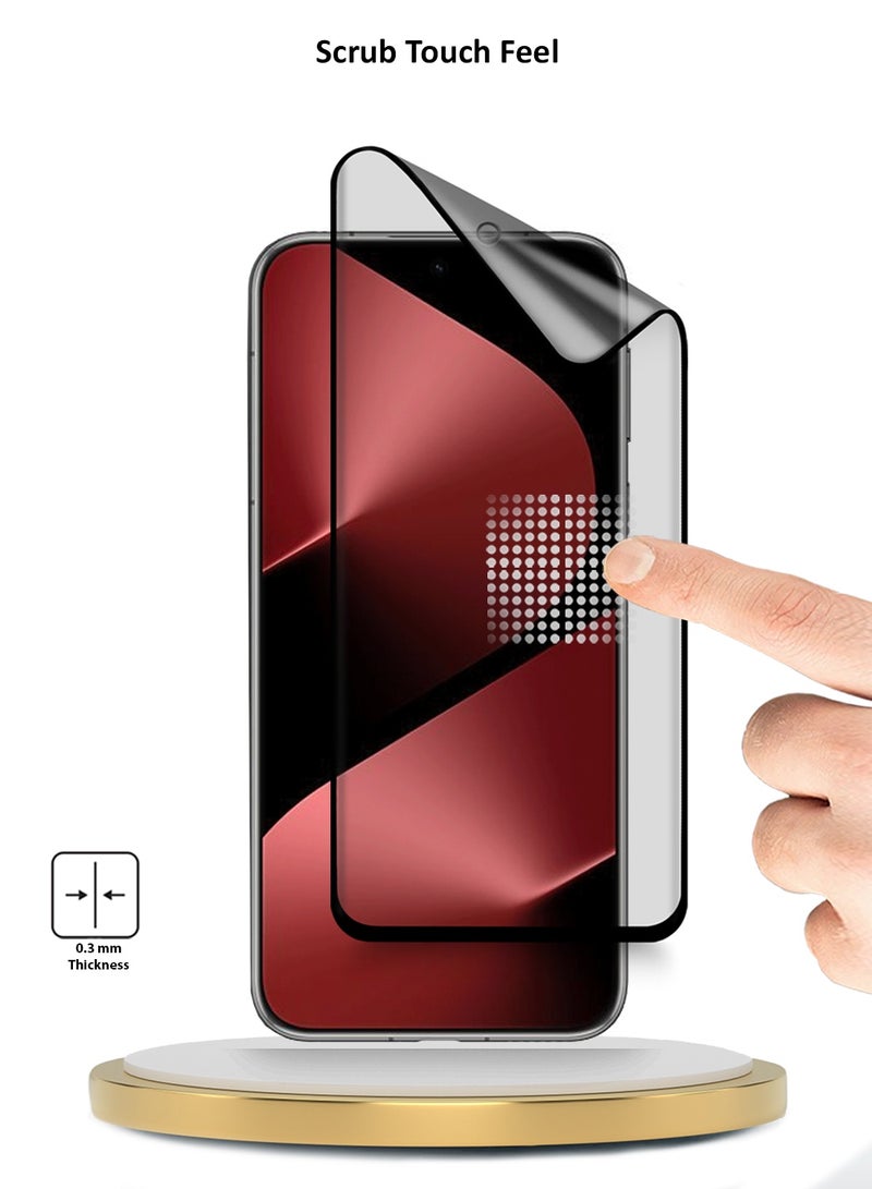 Wtech Huawei Pura 80 Pro 5G 2025 Premium Edge-Pro Matte Ceramic Full Glue Full Cover Matte Flexible Screen Protector (MSGPCN) - Clear/Black - Image 4