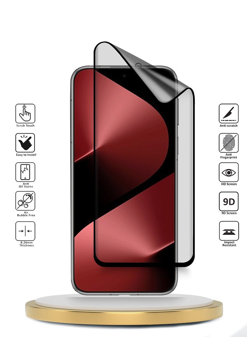 Wtech Huawei Pura 80 Pro 5G 2025 Premium Edge-Pro Matte Ceramic Full Glue Full Cover Matte Flexible Screen Protector (MSGPCN) - Clear/Black - Image 2