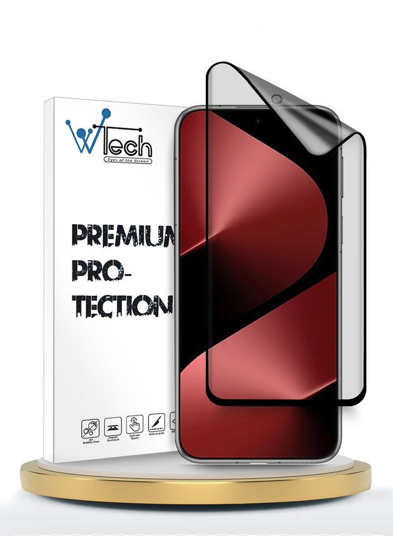 Wtech Huawei Pura 80 Pro 5G 2025 Premium Edge-Pro Matte Ceramic Full Glue Full Cover Matte Flexible Screen Protector (MSGPCN) - Clear/Black - Image 1