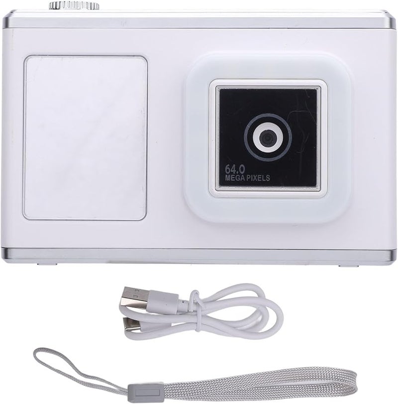 Digital Camera 48MP Front Rear Lens 2 4 Inch IPS Screen Long Battery Life Built In Fill Light Ideal For Travel Vlogging White - Image 2