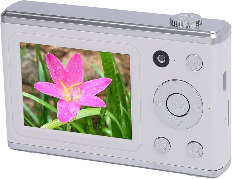 Digital Camera 48MP Front Rear Lens 2 4 Inch IPS Screen Long Battery Life Built In Fill Light Ideal For Travel Vlogging White - Image 5