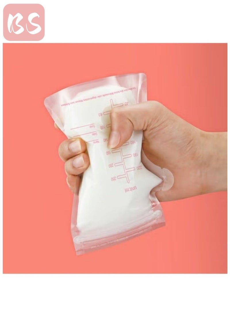 BS 120-pack Double-Layer Sealed Breast Milk Storage Bags | Large 250ml/8oz Capacity Self-standing Leak-proof Design | Food-grade Material, BPA-free | Separate Inlet/Outlet Design to Prevent Contamination | Writable Labels for Easy Record Keeping | Pre-sterilized and Ready to Use | Supports Freezing/Refrigeration/Heating in Multiple Scenarios - Image 4