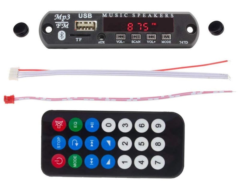 Generic MP3 Decoder Board Bluetooth USB & Audio Amplifier Board Module TDA2030-2 Channel, 18W, 12V/5V, IR Remote, LED Display, FM Radio - Image 3