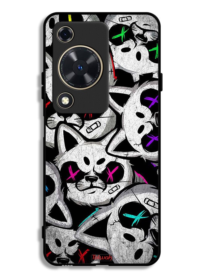 Tolwak Huawei Nova Y72S Protective Case Cover Marshmallow Cats