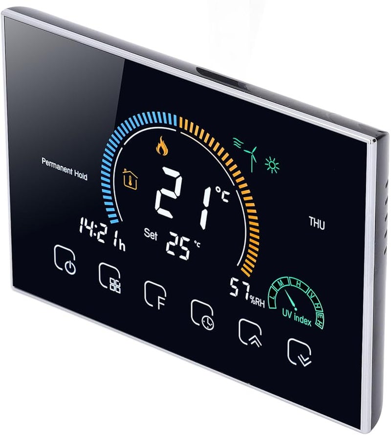 Smart WiFi Thermostat Switch Programmable Touchscreen Temperature Regulator Black - Image 5