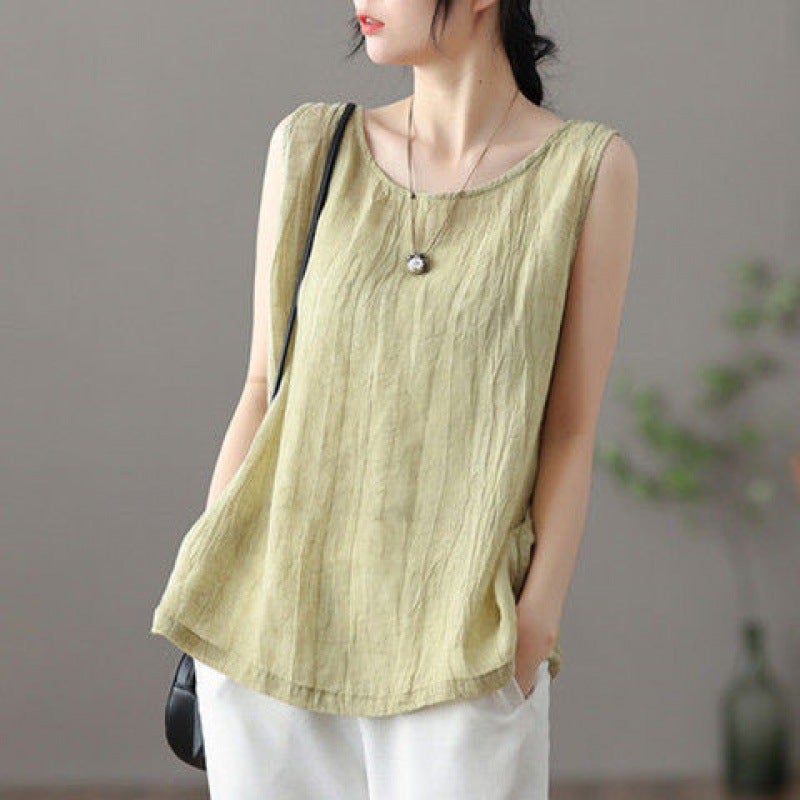 Sleeveless Camisole Summer 2022 New Korean Style Mother Loose Outer Wear Inner Top Summer Shirt Women'S - Image 3