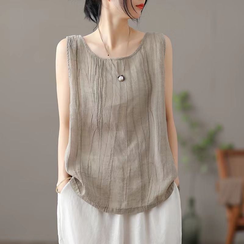 Sleeveless Camisole Summer 2022 New Korean Style Mother Loose Outer Wear Inner Top Summer Shirt Women'S - Image 2