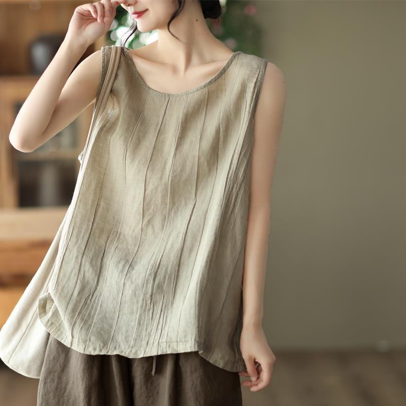 Sleeveless Camisole Summer 2022 New Korean Style Mother Loose Outer Wear Inner Top Summer Shirt Women'S - Image 1