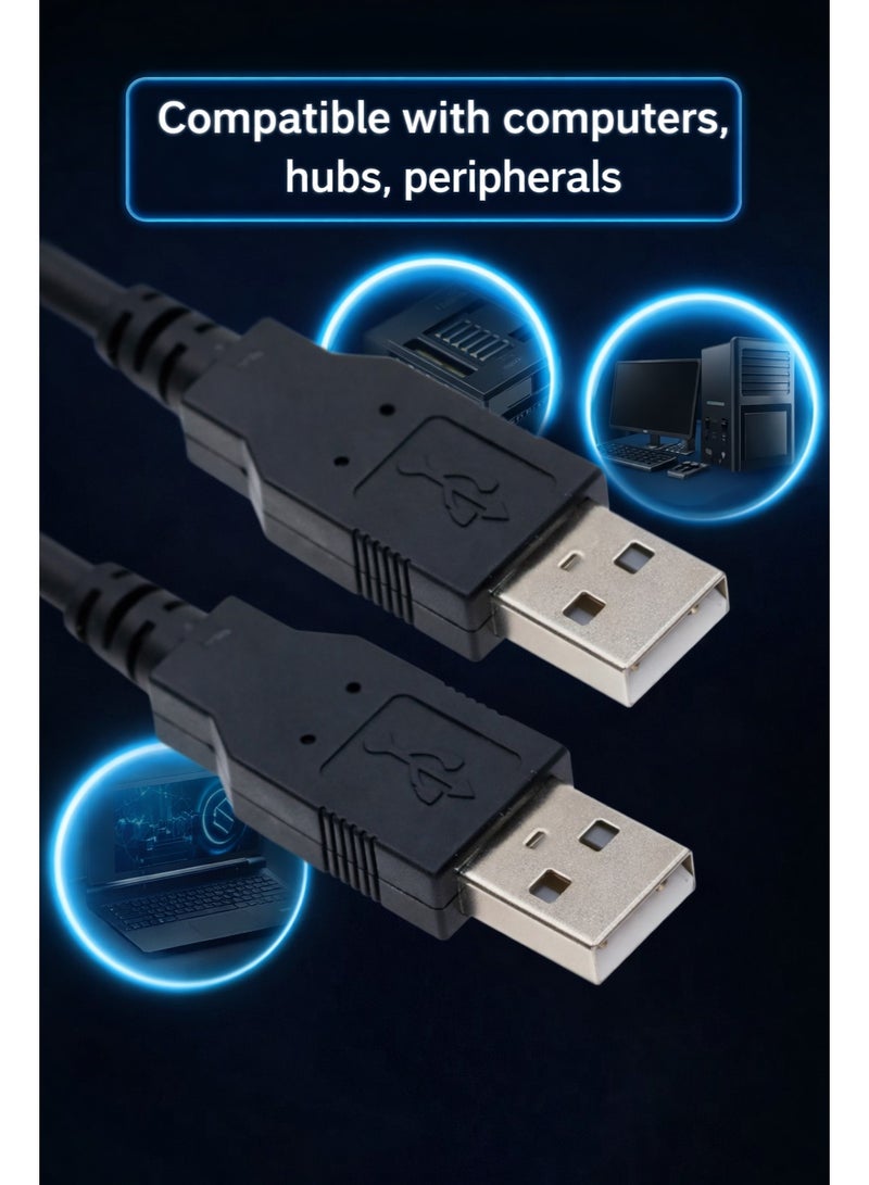 CABLE CONV USB Type-A Male to Male Cable 5M High Speed Data Transfer Standard USB AM to AM Cable CableConv - Image 2