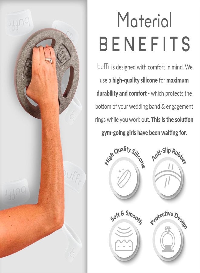 Buffr Silicone Wedding Bands Ring Guards | Protector For Working Out Engagement Rings & Lifting Weights Cover - Image 4