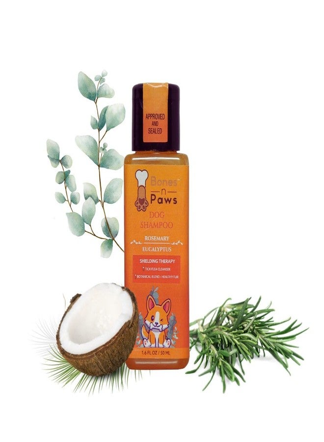 Bones N paws Bones & Paws Anti-Tick & Flea Conditioning Dog Shampoo | Botanical Blend with Rosemary, Eucalyptus, Cedarwood & Aloe Vera | Kills Ticks, Fleas, Bugs | Conditioning Shampoo for Dogs | 50ml - Image 1