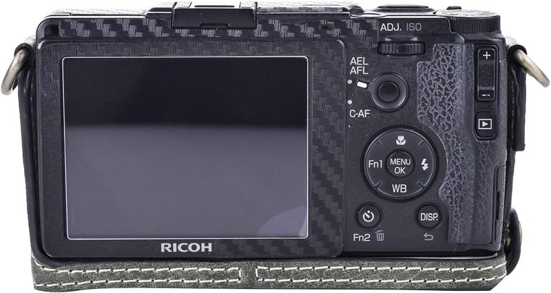 Rieibi Ricoh GR II Case  Vintage PU Leather Camera Case for Ricoh GR II GRII GR2 DSLR Camera  Protective Case with Strap Green Beauty Case - Image 4