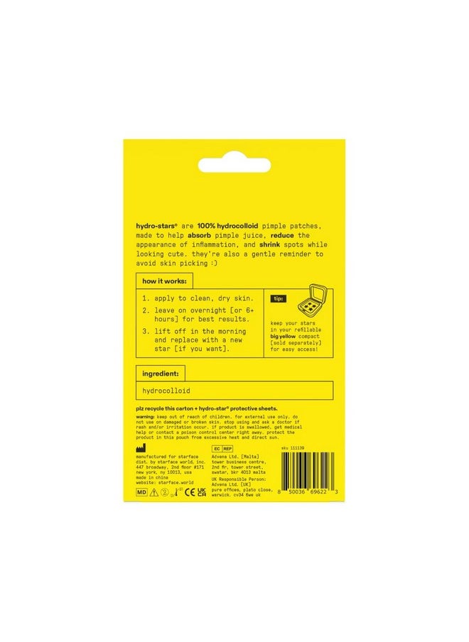 Starface Hydrostars Big Pack Hydrocolloid Pimple Patches Absorb Fluid And Reduce Redness Cute Star Shape Crueltyfree Skincare (96 Count)
