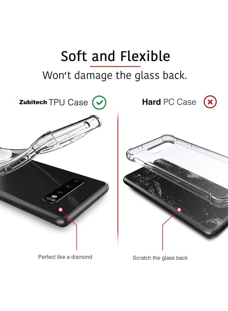 Case for Samsung S10 Plus Case Cover Clear Back Air Cushion Soft Silicone Shockproof Anti-Scratch Protective Bumper Shell Corner for Samsung S10 Plus Clear - Image 5