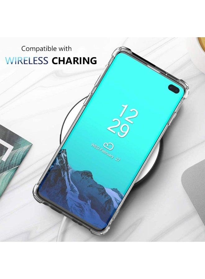 Case for Samsung S10 Plus Case Cover Clear Back Air Cushion Soft Silicone Shockproof Anti-Scratch Protective Bumper Shell Corner for Samsung S10 Plus Clear - Image 2
