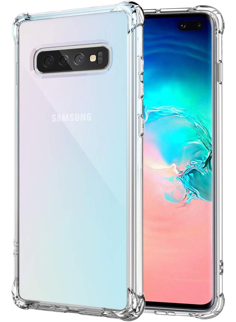 Case for Samsung S10 Plus Case Cover Clear Back Air Cushion Soft Silicone Shockproof Anti-Scratch Protective Bumper Shell Corner for Samsung S10 Plus Clear - Image 1