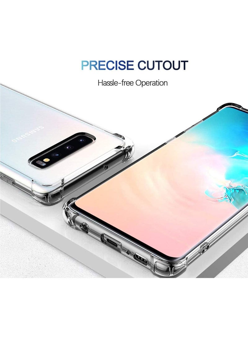 Case for Samsung S10 Plus Case Cover Clear Back Air Cushion Soft Silicone Shockproof Anti-Scratch Protective Bumper Shell Corner for Samsung S10 Plus Clear - Image 3