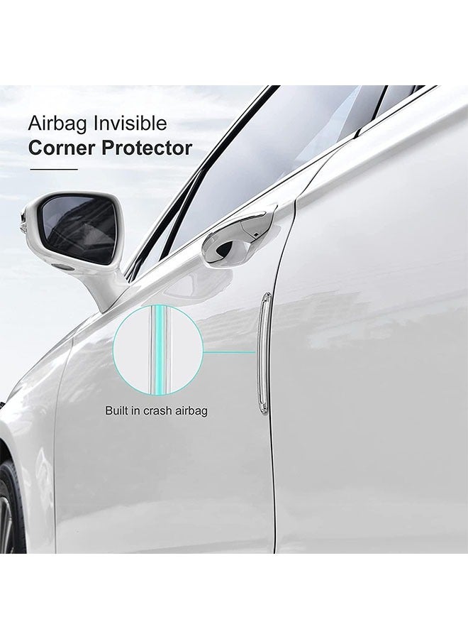 4 Pcs Car Door Bumper Guard Clear Strips, Anti-Collision Edge Protector, Adhesive Bumpers for Furniture, Cabinets & Wall Protector, Universal Car Door Edge Guards - Image 4
