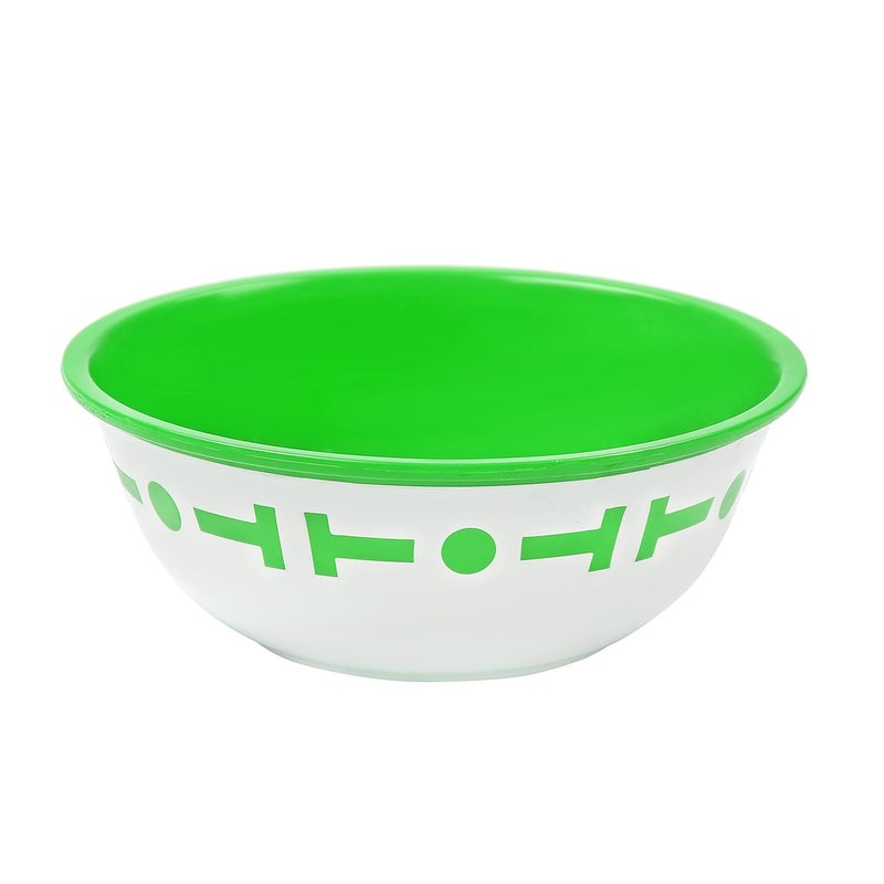 Cutting EDGE Cutting EDGE Double Color Big Bowl for Snacks Kitchen Serving Food Plastic Bowl 300ml Capacity Pack of 3 Green - Image 1