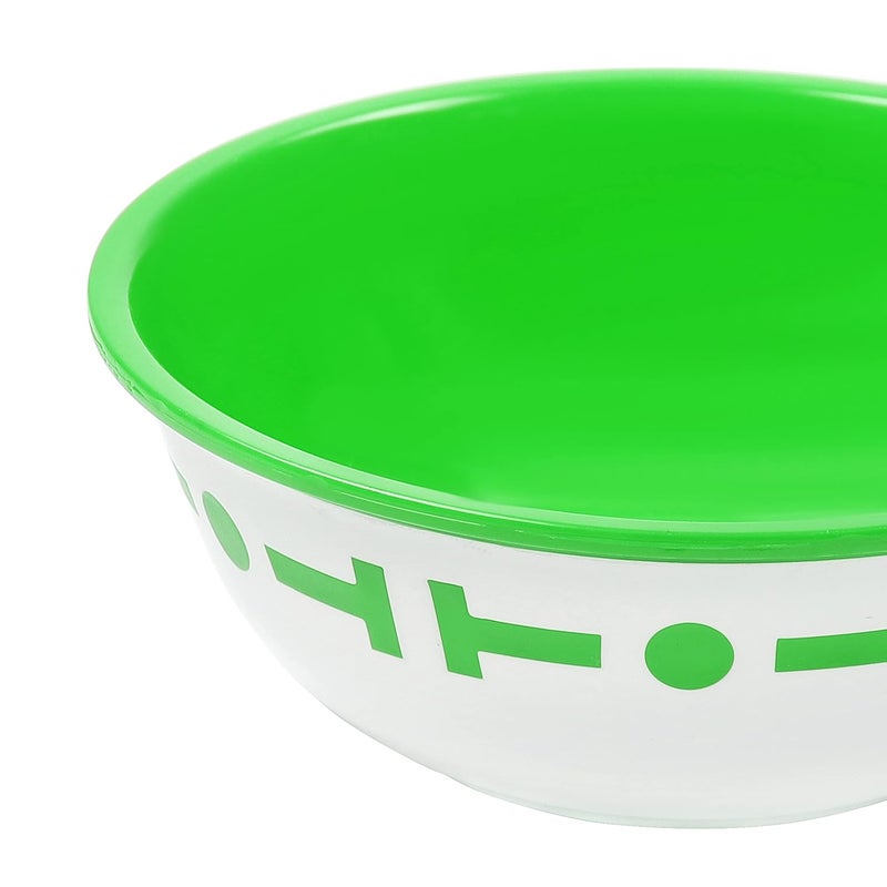 Cutting EDGE Cutting EDGE Double Color Big Bowl for Snacks Kitchen Serving Food Plastic Bowl 300ml Capacity Pack of 3 Green - Image 3